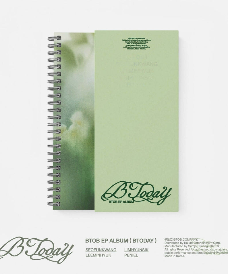 RAIN - BTOB EP ALBUM [BTODAY] (Photobook Ver.) - Album Kpop : carnet photobook vert avec couverture BToday sur fond blanc