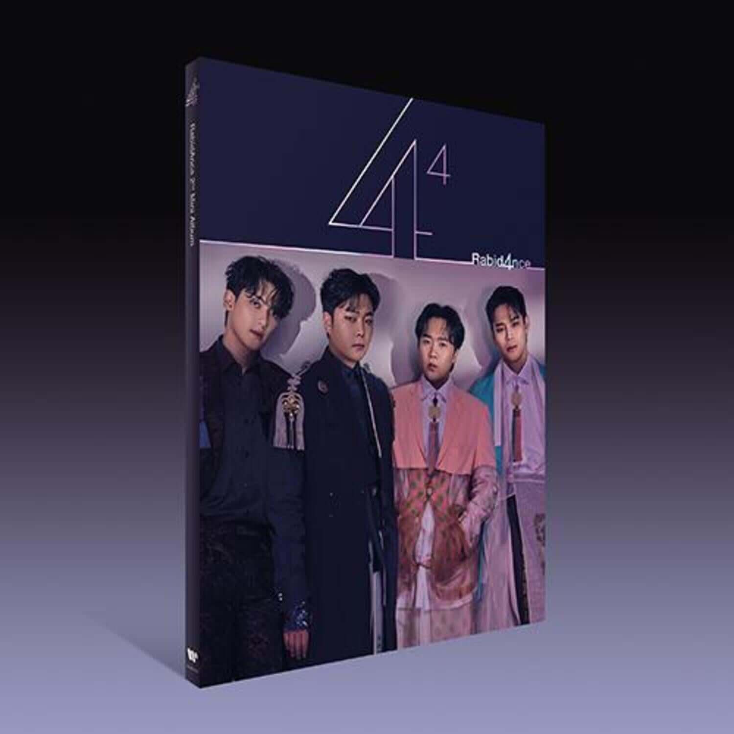 RAVI - [The fourth power of four - 4⁴] (B Ver.) - Album Kpop, pochette avec 4 membres sur fond bleu, pack produit