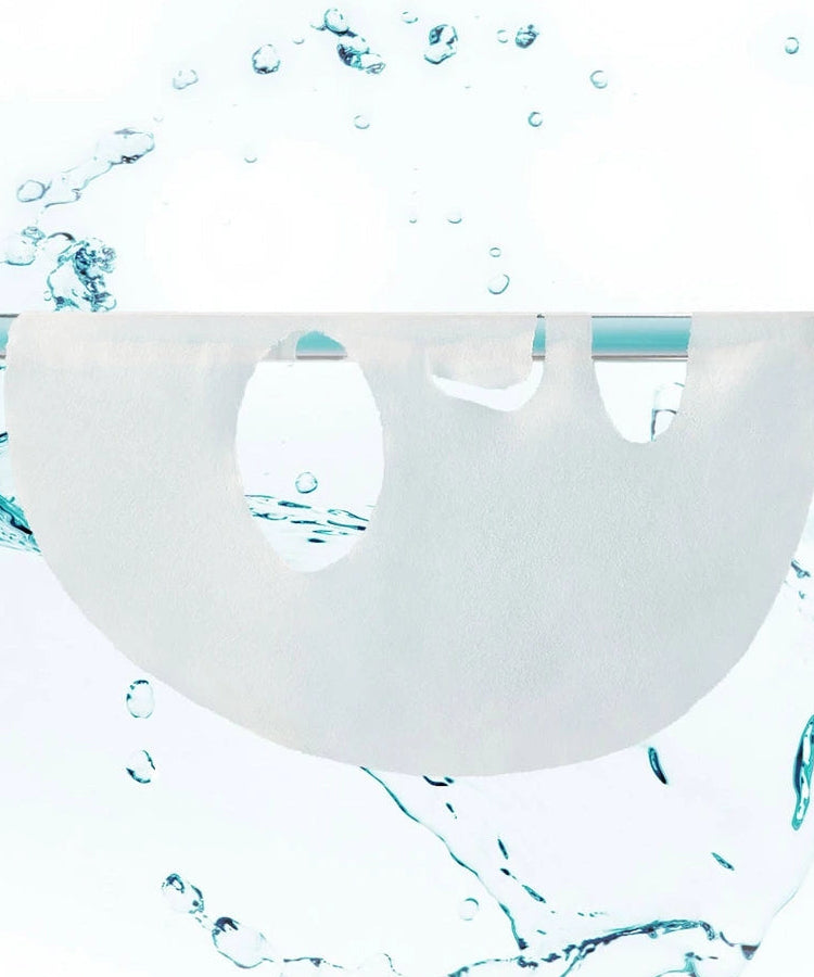 REAL BARRIER Watery Hyal Serum Mask 10 Sheets, masque hydratant en tissu blanc avec gouttes d’eau, marque REAL BARRIER