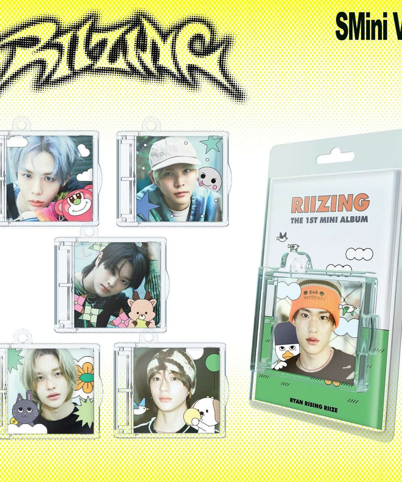 RIIZE - 1st Album [RIIZING] SMini Ver. (RRR Edition) (Random) - Album Kpop, visuel coffret et photos SMini, édition RRR.