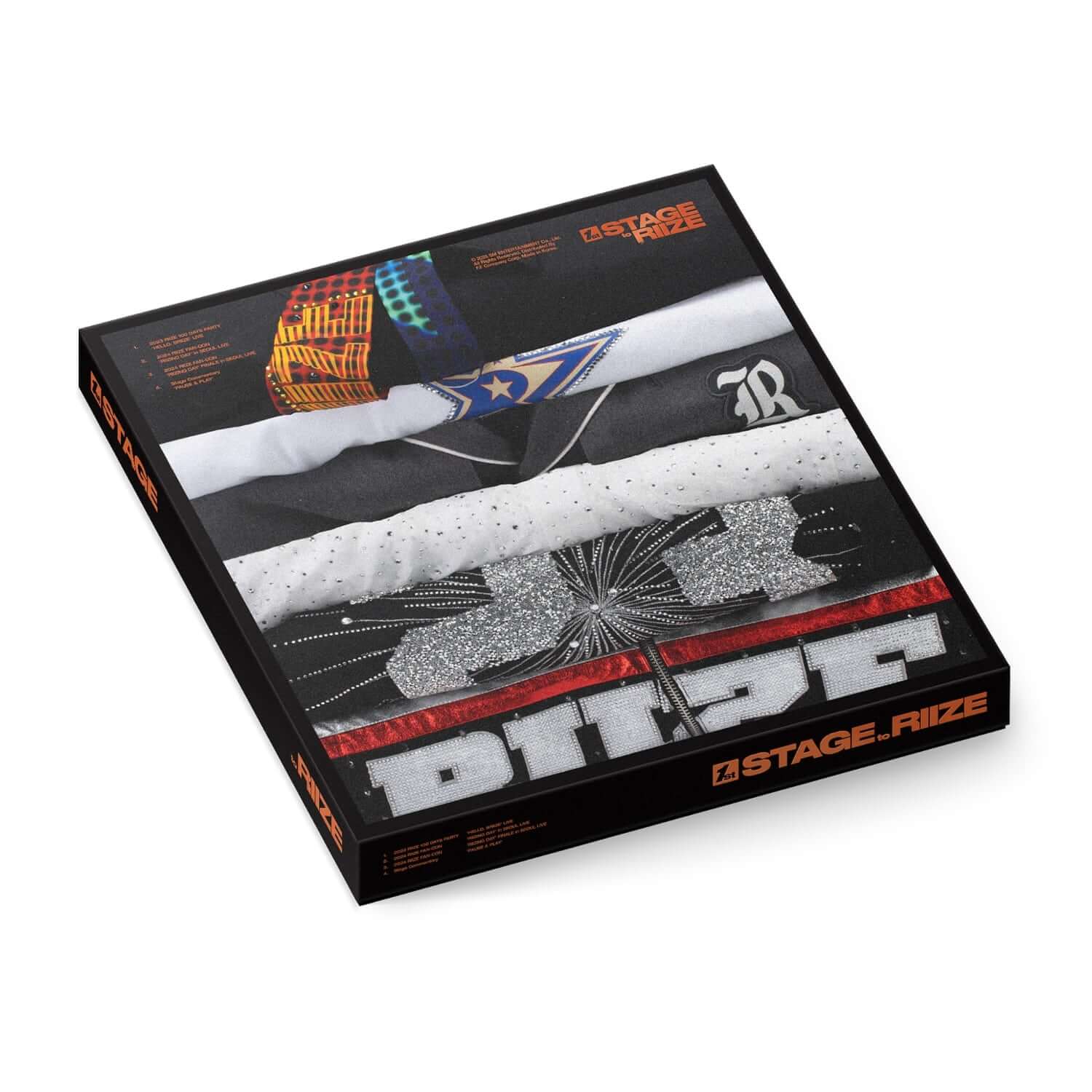 RIIZE - [1st STAGE to RIIZE] (Blu-ray ver.) - Album Kpop, boîte noir-rouge avec visuel scène, sur fond blanc