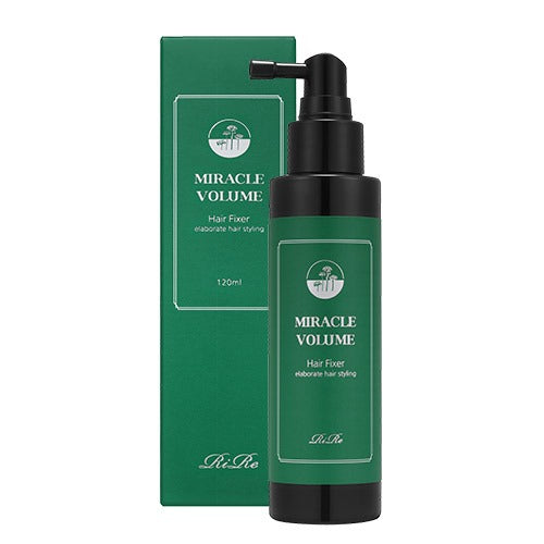 RIRE Miracle Volume Hair Fixer 120ml de la marque RIRE, flacon vert et noir sur fond blanc