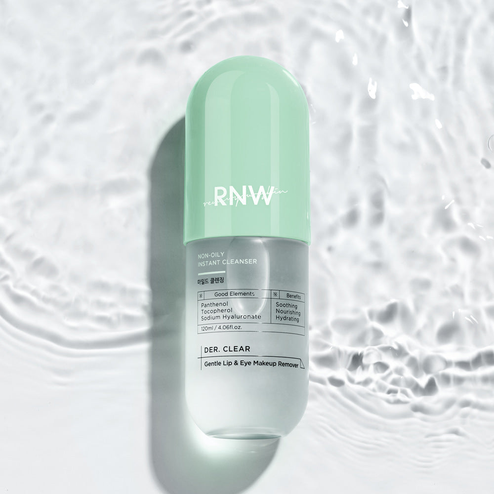 RNW DER. Clear Gentle Lip & Eye Makeup Remover 120ml disponible sur Ma petite Coree, ton Eshop 100% K-beauty en direct de Seoul