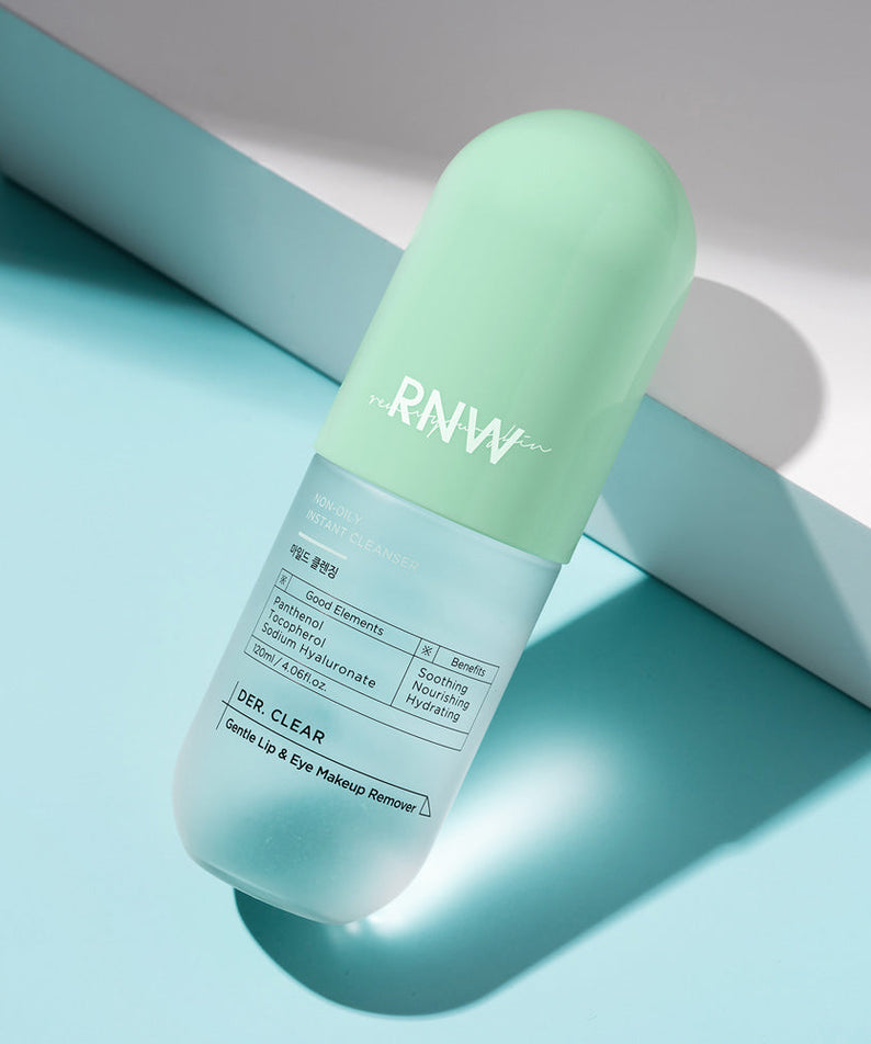 RNW DER. Clear Gentle Lip & Eye Makeup Remover 120ml disponible sur Ma petite Coree, ton Eshop 100% K-beauty en direct de Seoul