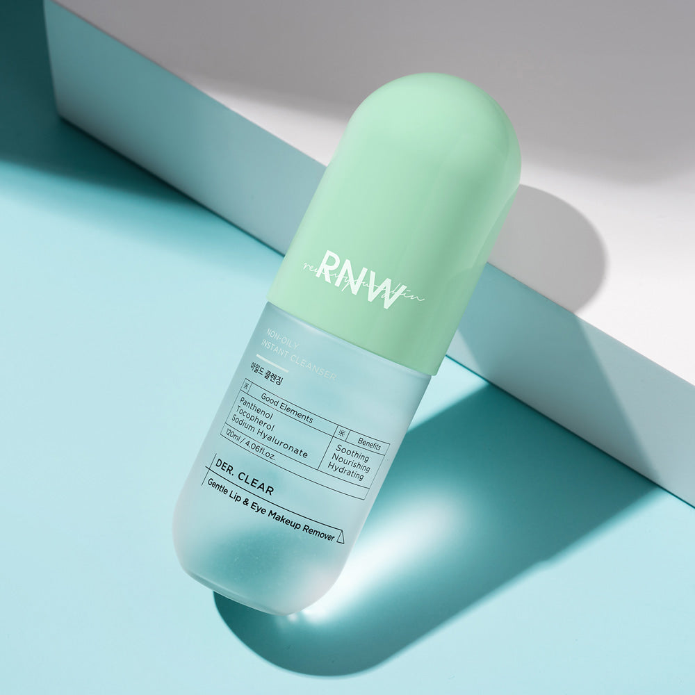 RNW DER. Clear Gentle Lip & Eye Makeup Remover 120ml disponible sur Ma petite Coree, ton Eshop 100% K-beauty en direct de Seoul