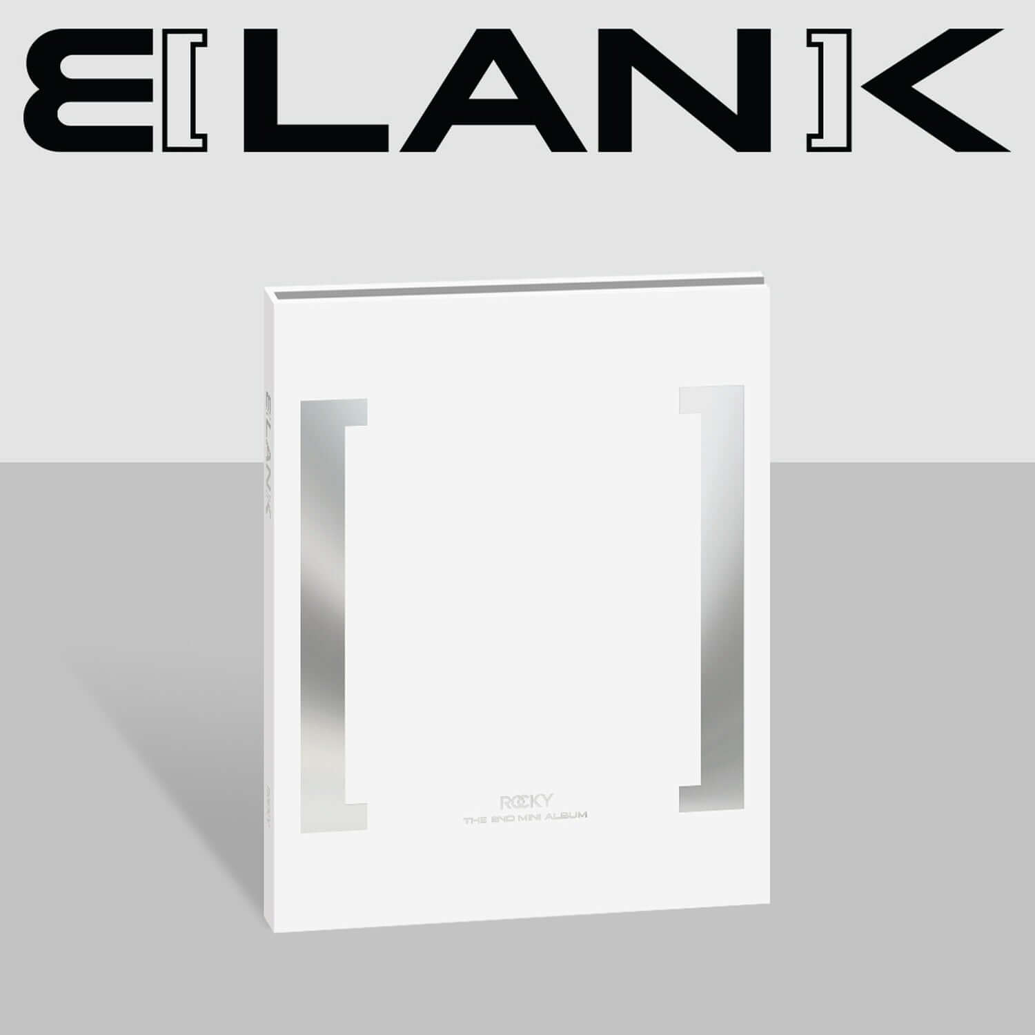 ROCKY - 2nd Album [BLANK] (White ver) - Album Kpop, pack blanc sur fond clair, style K-pop ELINK affiche