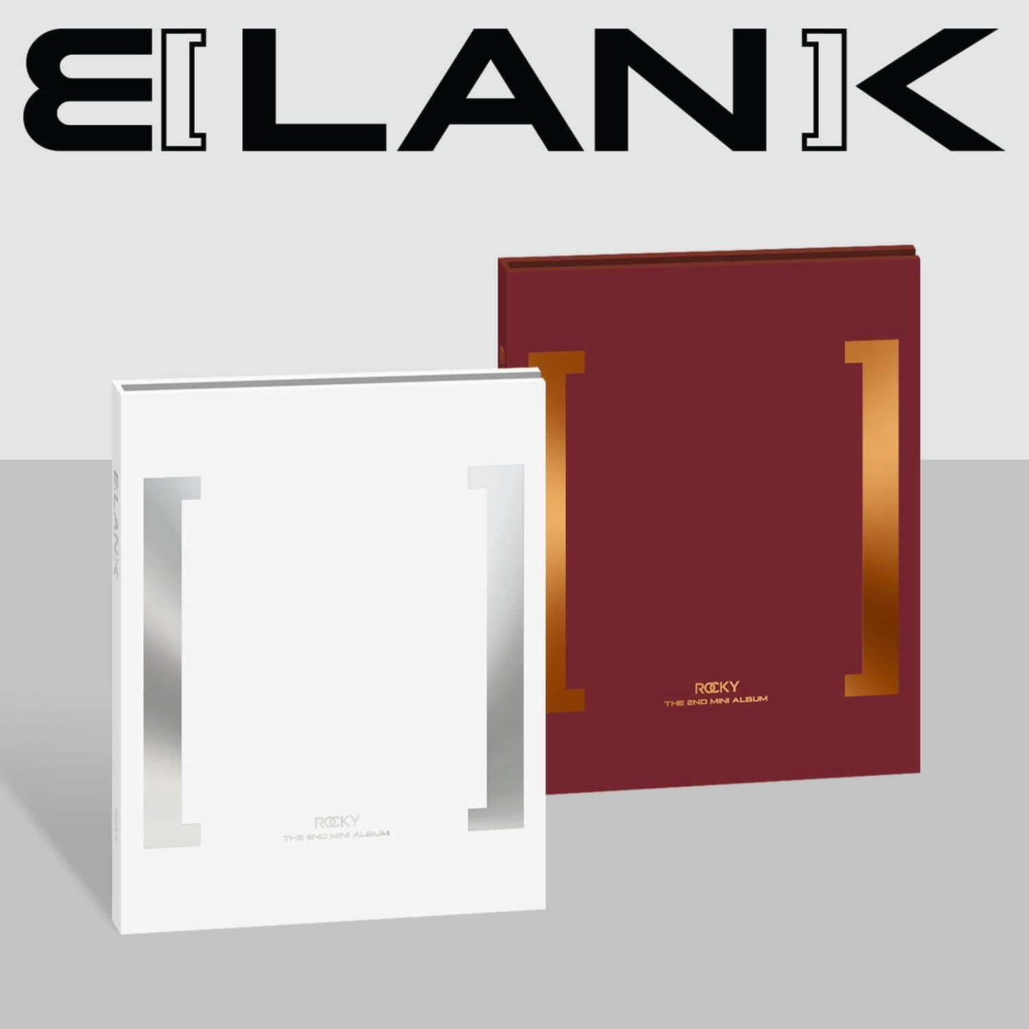 ROCKY - 2nd Album [BLANK] (White ver/Burgundy ver) (Set of 2) - Album Kpop, coffret avec couvertures BLANC/BOURGOGNE