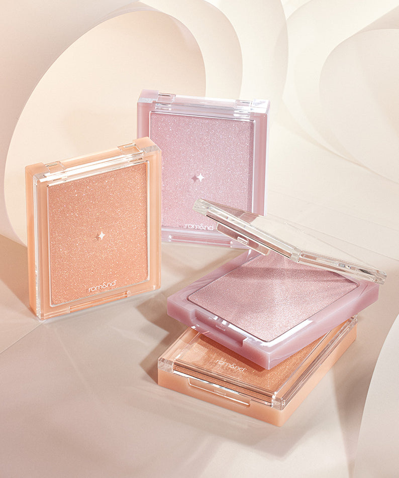 Palette de maquillage ROMAND see-through veil lighter avec couleur douce, ambiance chic et élégante, beauté cosmétique moderne.