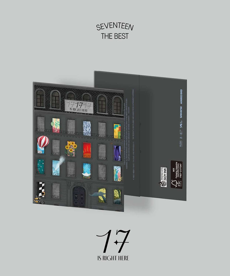 SEVENTEEN - [17 IS RIGHT HERE] (Weverse Albums ver.) - Album Kpop, pochette avec visuel en double page, style studio