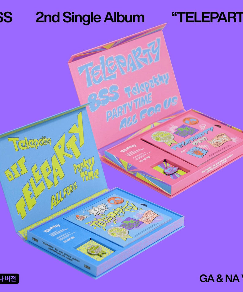 SEVENTEEN - 2nd Single Album [TELEPARTY] (Set of 2) - Album Kpop : coffret complet sur fond violet, versions GA & NA.