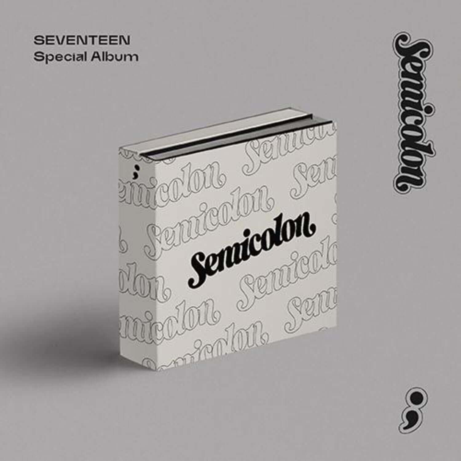SEVENTEEN - ; [SEMICOLON] Random - Album Kpop, couverture grise “Special Album”, visuel de produit sur fond clair