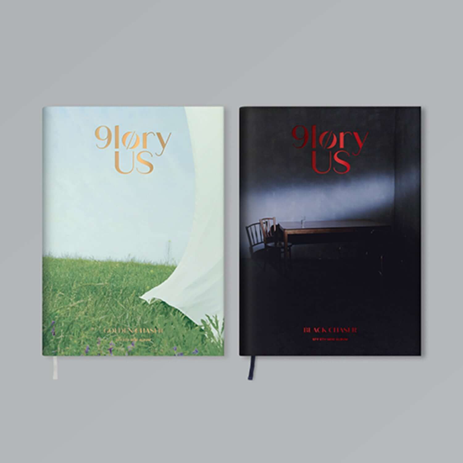 SF9 - 8th Album [9loryUS] (2 Random) - Album Kpop : pochettes 2 couleurs sur fond gris, visuels “9loryUS”.
