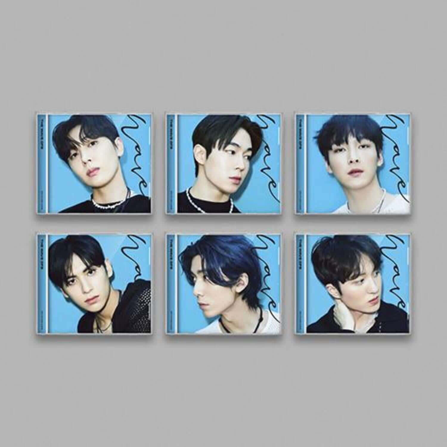 SF9 - [THE WAVE OF9](11th Album)(JEWEL CASE ver.)(Limited)(Random 1 of 6) - Album Kpop : pochettes avec membres SF9, fond gris