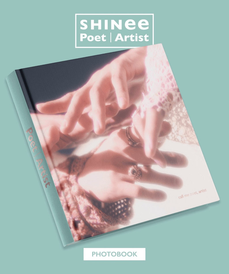 SHINEE - [Poet | Artist] (Photo Book Ver.) - Album Kpop : couverture photobook SHINee, mains artistiques, fond turquoise