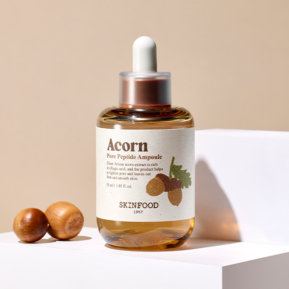 SKINFOOD Acorn Pore Peptide Ampoule 55ml disponible sur Ma petite Coree, ton Eshop 100% K-beauty en direct de Seoul