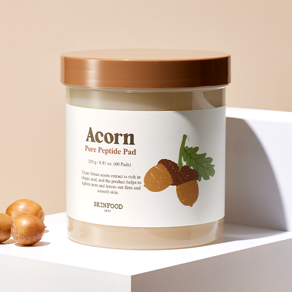 SKINFOOD Acorn Pore Peptide Pad disponible sur Ma petite Coree, ton Eshop 100% K-beauty en direct de Seoul