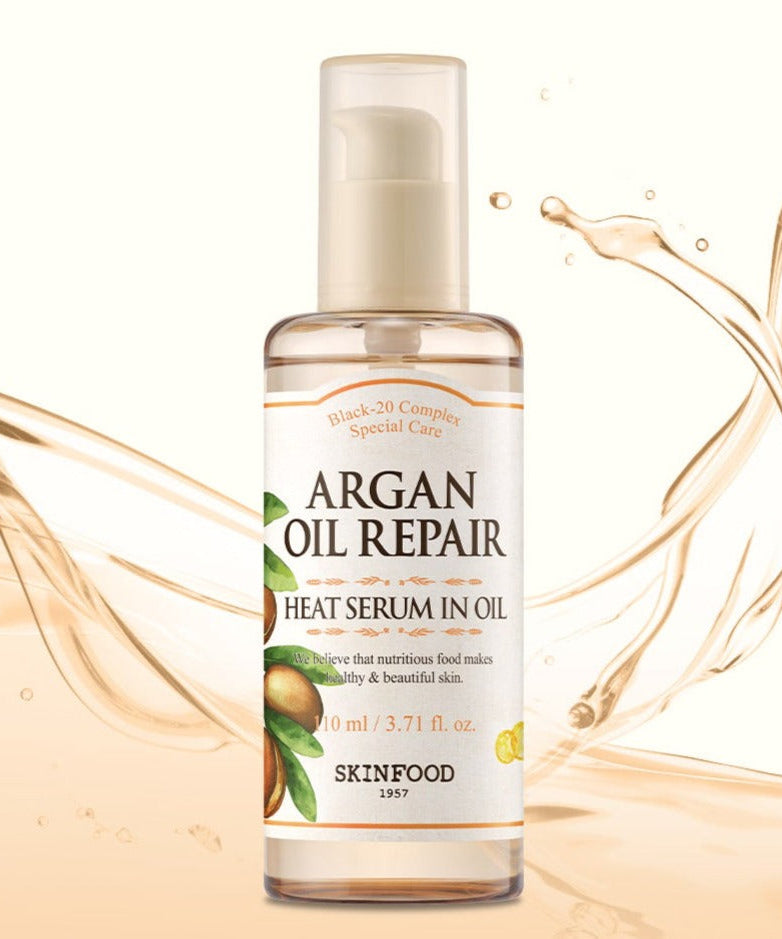 SKINFOOD Argan Oil Repair Heat Serum In Oil 110ml disponible sur Ma petite Coree, ton Eshop 100% K-beauty en direct de Seoul