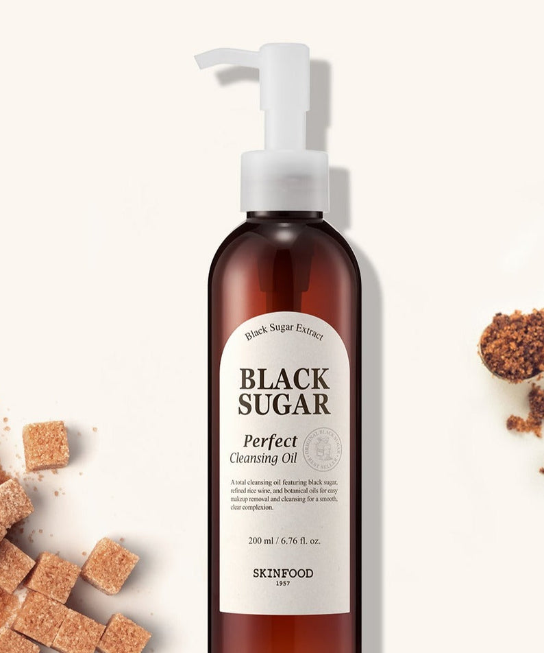 SKINFOOD Black Sugar Perfect Cleansing Oil 200ml disponible sur Ma petite Coree, ton Eshop 100% K-beauty en direct de Seoul