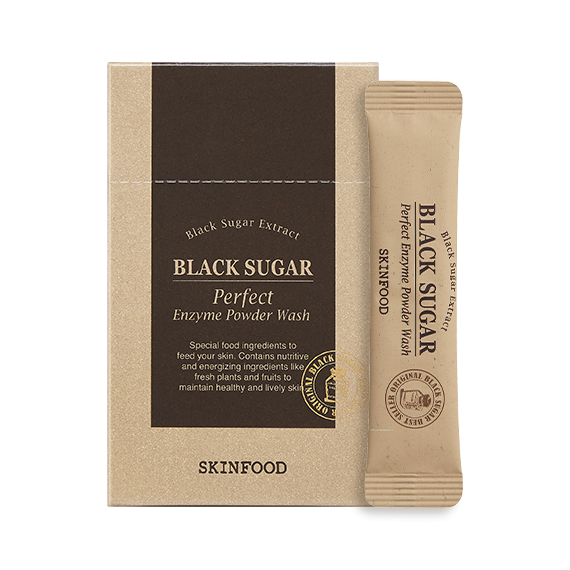 SKINFOOD Black Sugar Perfect Enzyme Powder Wash 1.2gx30 disponible sur Ma petite Coree, ton Eshop 100% K-beauty en direct de Seoul