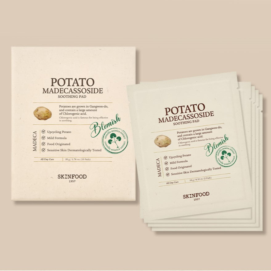 SKINFOOD Potato Madecassoside Soothing Pad disponible sur Ma petite Coree, ton Eshop 100% K-beauty en direct de Seoul