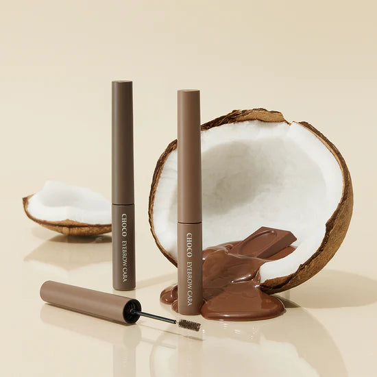 SKINFOOD Choco Eyebrow Cara de la marque SKINFOOD, gel à sourcils brun, avec noix de coco et chocolat en décor
