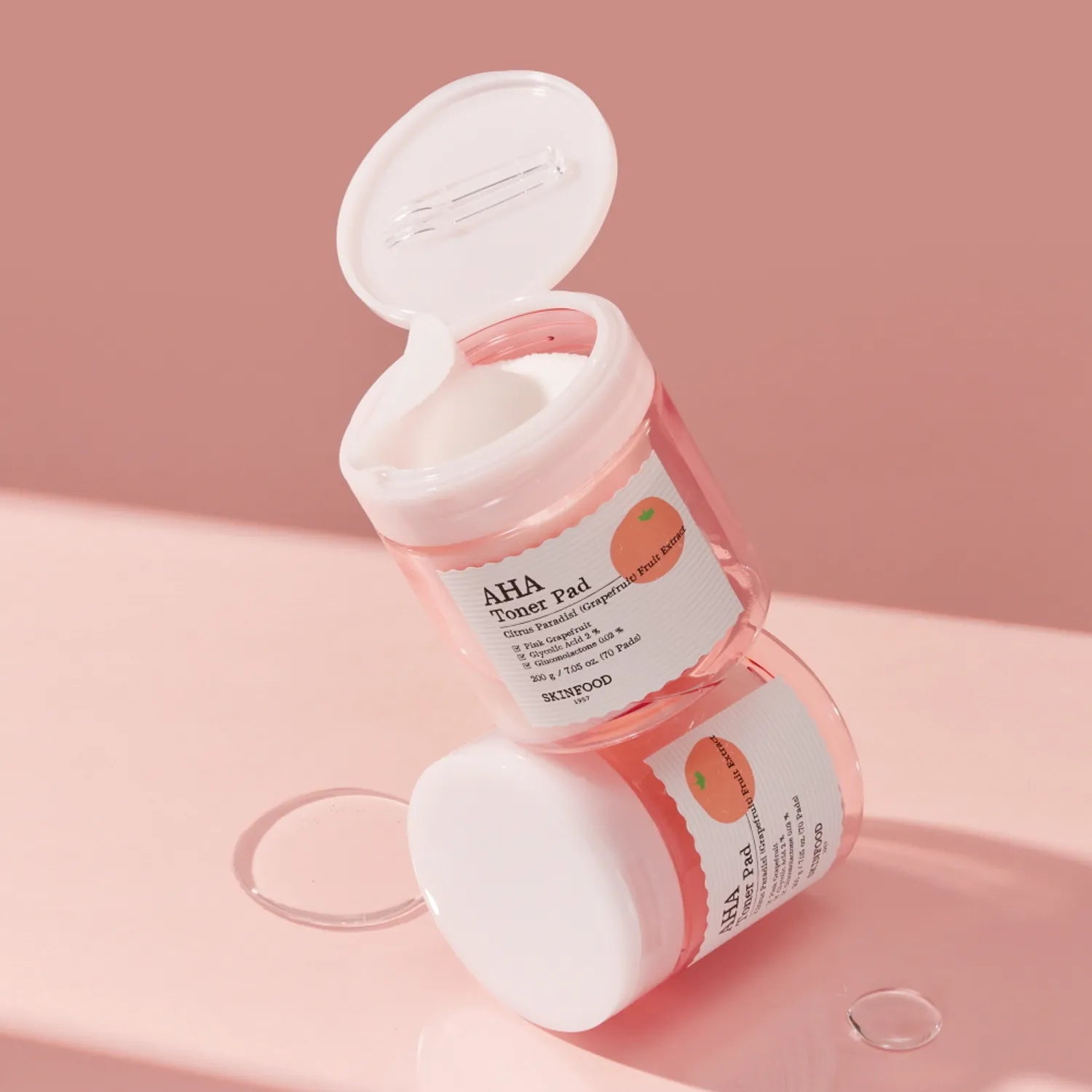 SKINFOOD Pink Grapefruit AHA Toner Pad 70 sheets