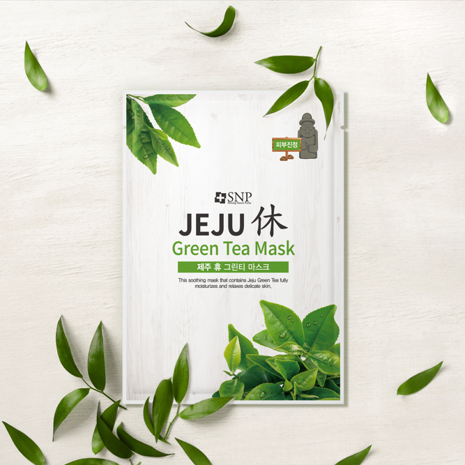 SNP BEAUTY Jeju Rest Green Tea Mask 22ml*10ea