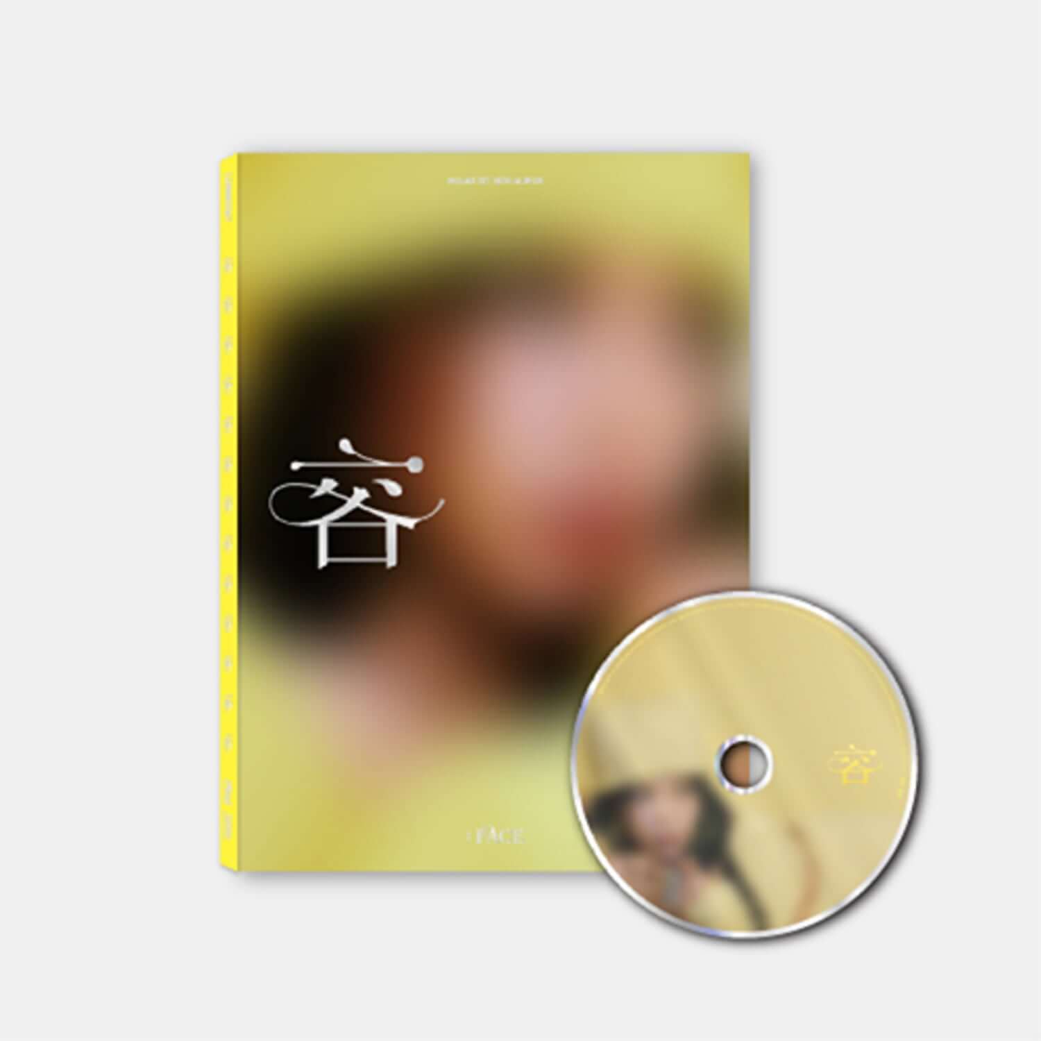 SOLAR - 1st Album [容 : FACE] (FACE ver.) - Album Kpop, pochette jaune floue et CD face, style Kpop, marque SOLAR