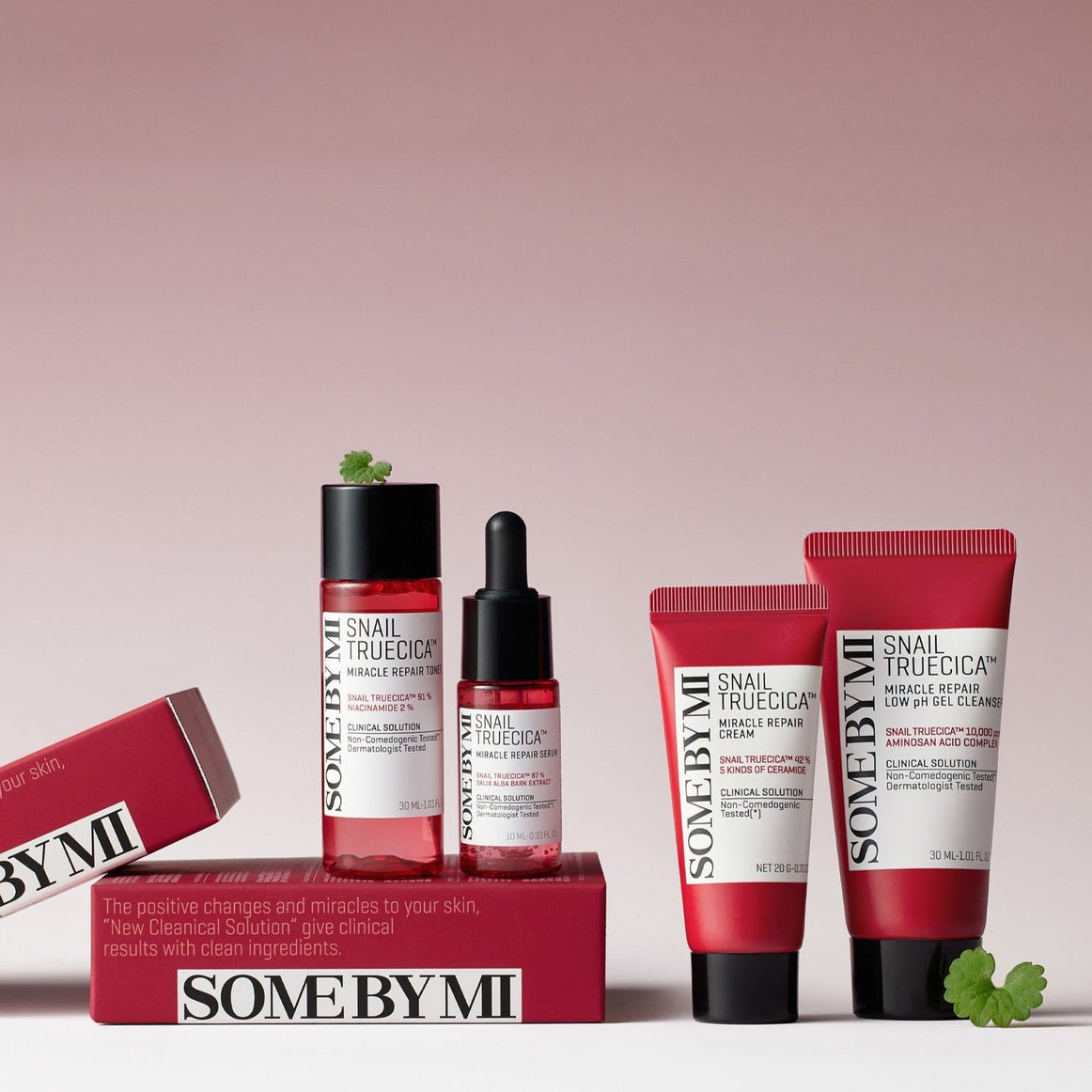 SOME BY MI Snail True Cica Miracle Repair Starter Kit (Cleanser+Toner+Serum+Cream) disponible sur Ma petite Coree, ton Eshop 100% K-beauty en direct de Seoul