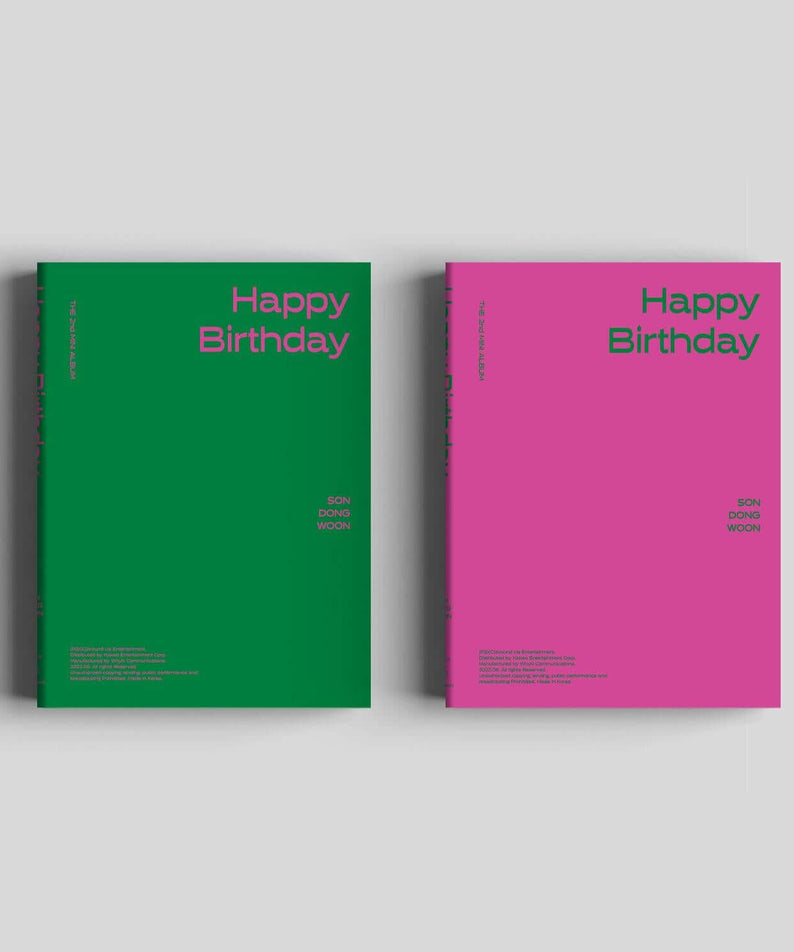 SON DONGWOON - THE 2nd MINI ALBUM [Happy Birthday] (Set Ver.) - Album Kpop, coffret complet, deux versions vert & rose