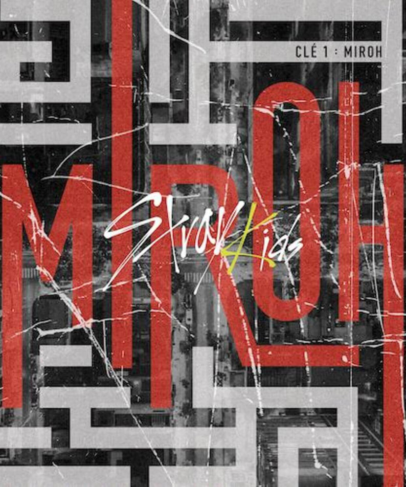 STRAY KIDS - [Clé 1 : MIROH] (Standard) - Album Kpop, visuel rouge/noir avec CLÉ 1 : MIROH, marque STRAY KIDS
