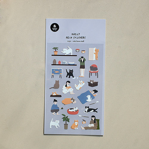 SUATELIER Cats Have Staff Stickers