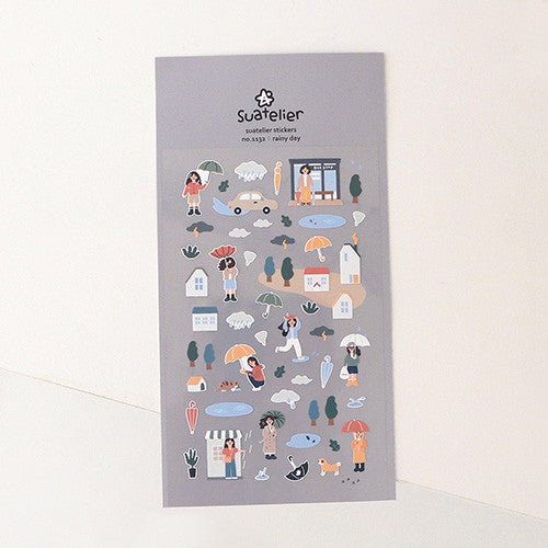 SUATELIER Rainy Day Stickers