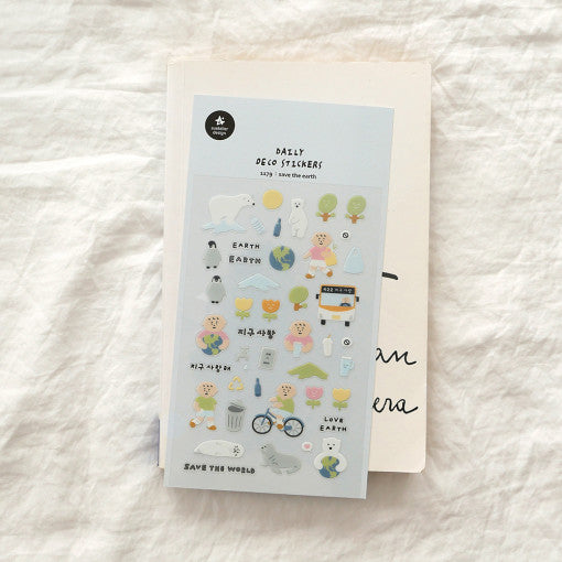 SUATELIER Save The Earth Stickers disponible sur Ma petite Coree, ton Eshop 100% K-beauty en direct de Seoul