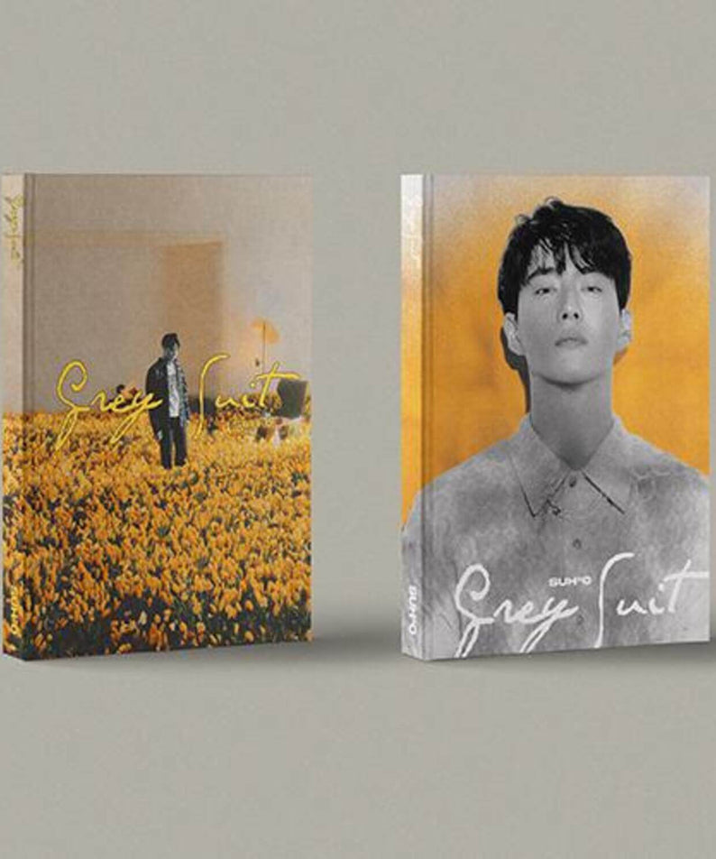 SUHO - 2nd Mini Album_[Grey Suit] (Photo Book Ver.)(2 Random 1) - Album Kpop, photo book SUHO en costume gris en couverture