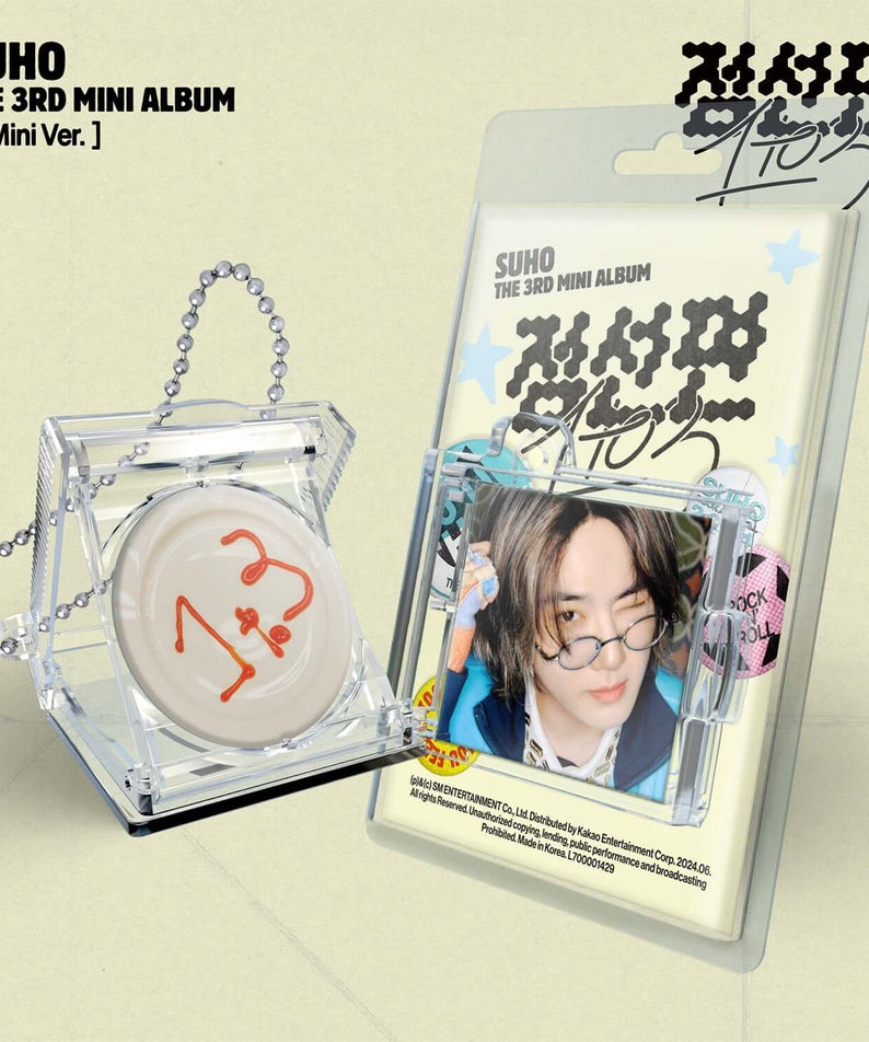 SUHO - 3rd Album [1 to 3] (SMini Ver.)(Smart Album) - Album Kpop, mini album en blister, visuel beige avec photo SUHO