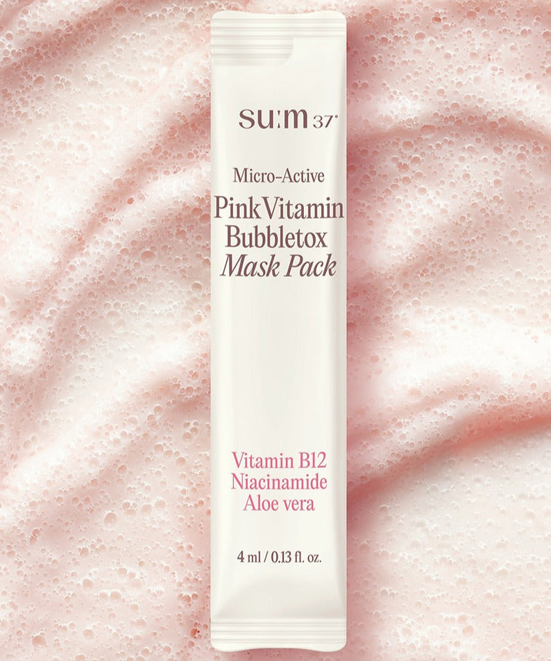 Masque SU:M37 Microactive Pink Vitamin Bubble Tox Mask 4ml (14 sheet)