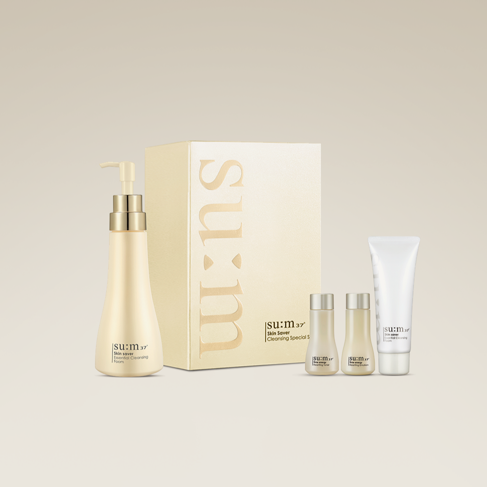 SU:M37 Skinsaver Essential Cleansing Foam Set
