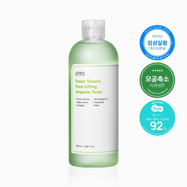 SUNGBOON EDITOR Green Tomato Pore Lifting ampoule Toner 350ml disponible sur Ma petite Coree, ton Eshop 100% K-beauty en direct de Seoul
