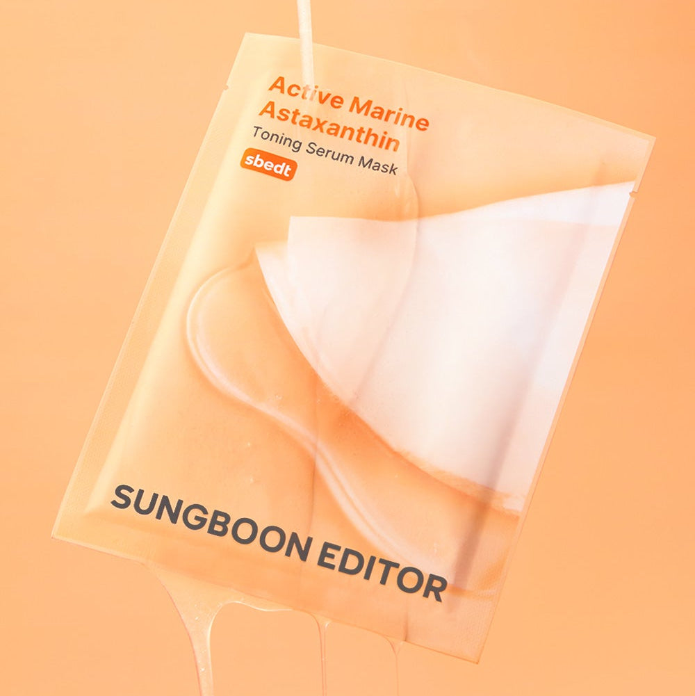 SUNGBOON EDITOR Active Marine Asxatanthin Toning Serum Mask 10 Sheets