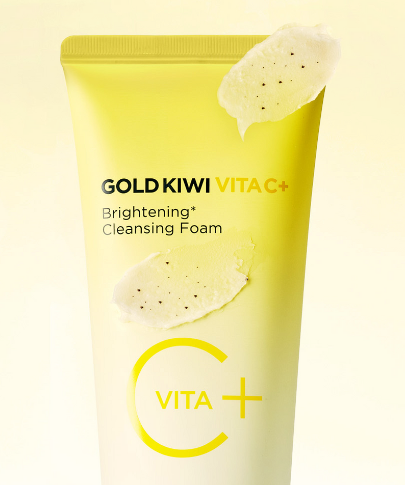 HOLIKA HOLIKA Gold Kiwi Vita C+ Brightening Cleansing Foam 150ml, mousse nettoyante éclaircissante, soin du visage, produit de beauté
