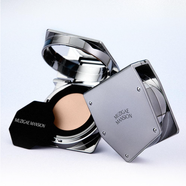 MUZIGAE MANSION Rainbow Mansion Stain Nude Mesh Cushion