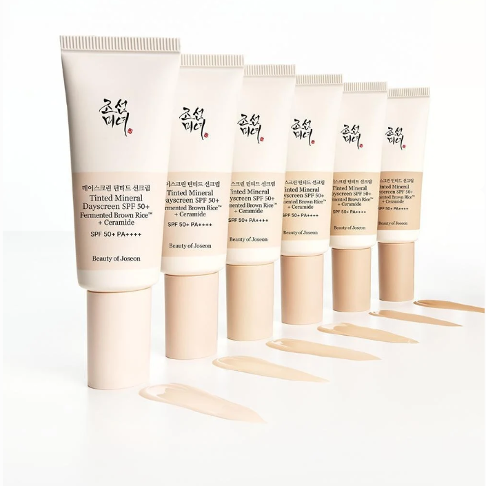 BEAUTY OF JOSEON Tinted Mineral Dayscreen FERMENTED BROWN RICE + CERAMIDE SPF 50+ PA++++