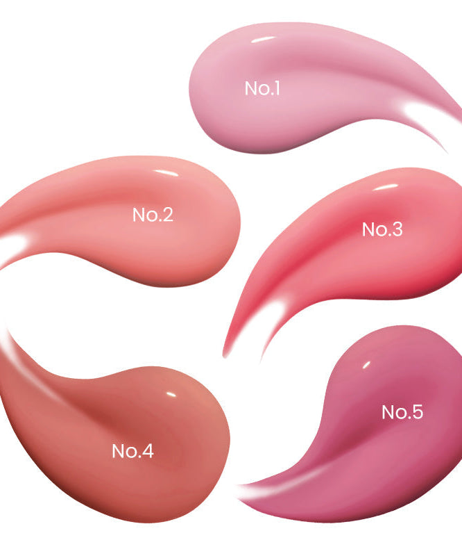 UNLEASHIA Sisua Berry Shot Lip Tint, marques et teintes sur lèvres en gouttes rose/baies, visuel produits.