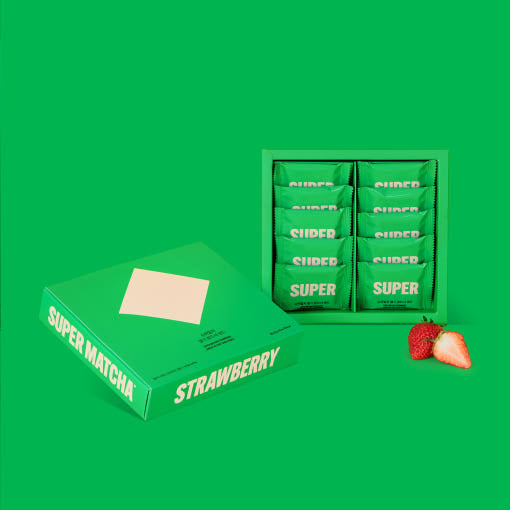 HIT THE TEA Super Matcha Lang De Cha Cream Sandwich 10 Pieces(Latte/Strawberry)