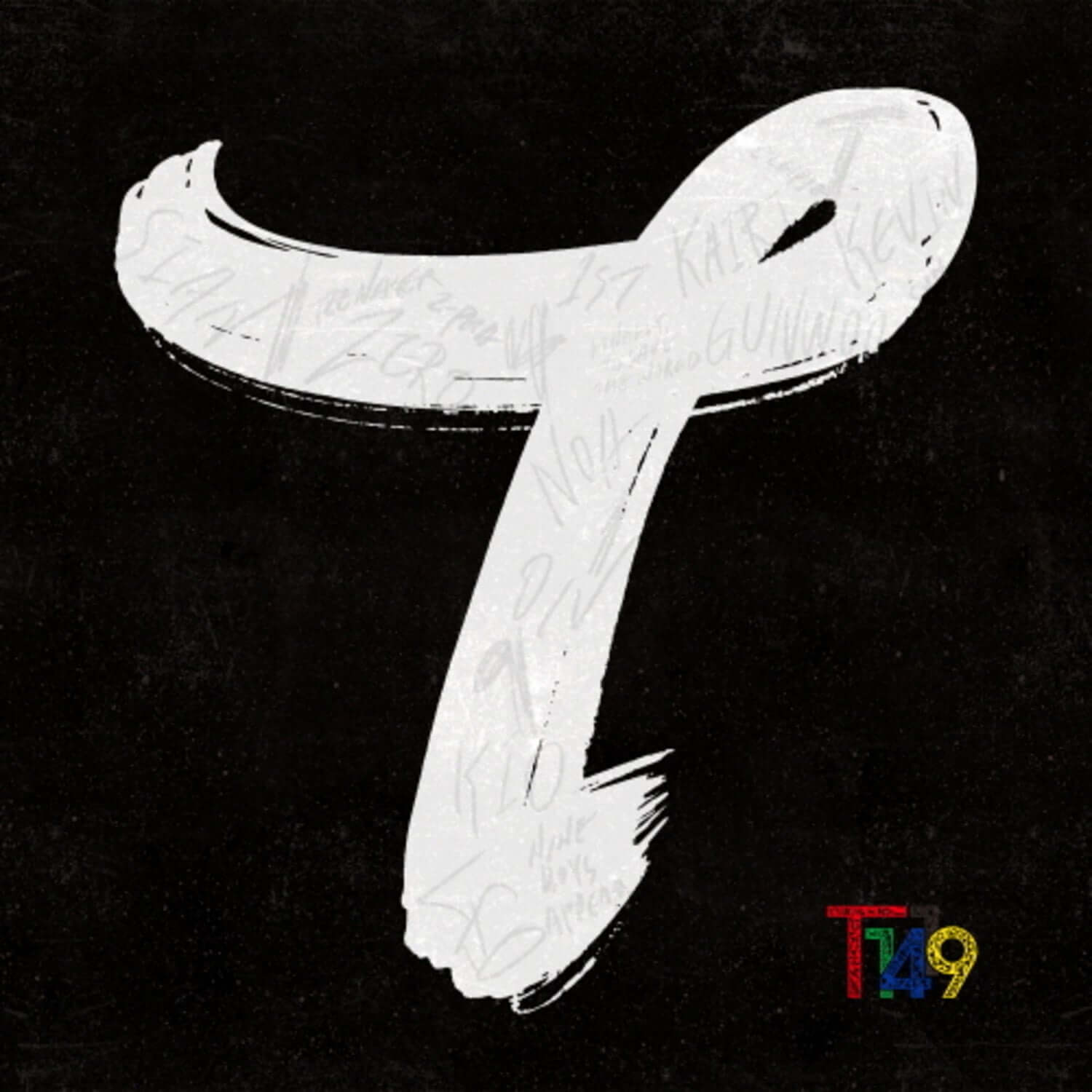 T1419 - [BEFORE SUNRISE Part. 1] - Album Kpop, visuel noir avec symbole blanc T1419, ambiance avant l’aube.