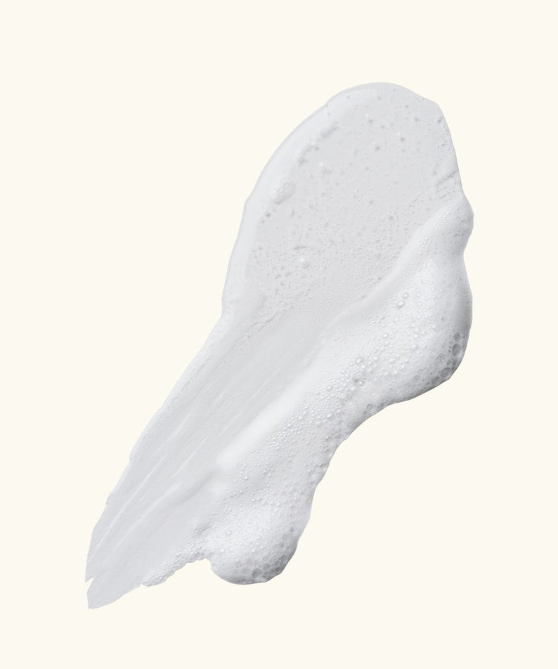 Texture mousse du TALITHA KOUM HM+Barrier Hand Wash 300ml blanc élégant.