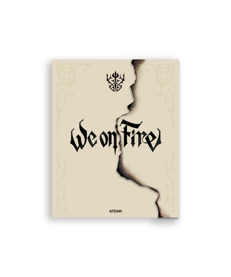 &TEAM - 3rd EP [We on Fire] LIMITED EDITION - Album Kpop, pochette We on Fire, visuel beige noir, logo &TEAM