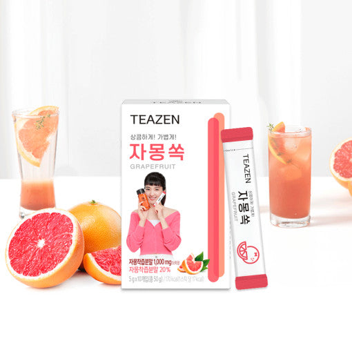 TEAZEN Grape Fruit Tea 10 Sticks disponible sur Ma petite Coree, ton Eshop 100% K-beauty en direct de Seoul