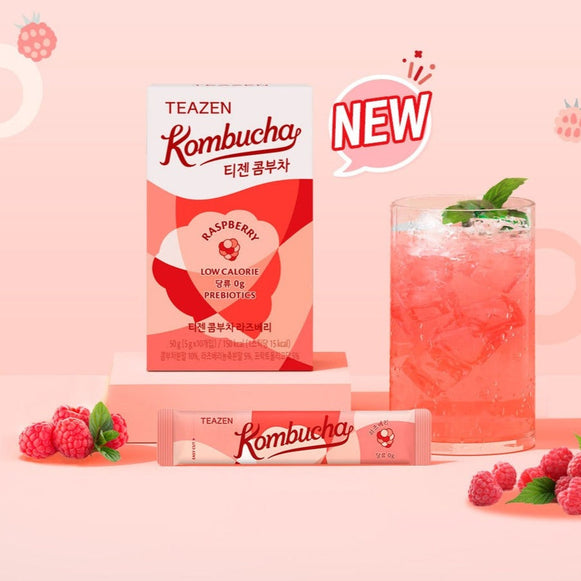TEAZEN Kombucha Rasberry 10 Sticks disponible sur Ma petite Coree, ton Eshop 100% K-beauty en direct de Seoul